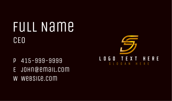 Luxury Premium Letter S Business Card Design Image Preview