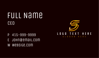Luxury Premium Letter S Business Card Image Preview