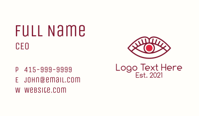 Lip Eye Monoline Business Card Image Preview