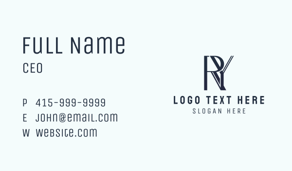 Fashion Boutique Letter R & Y  Business Card Design Image Preview