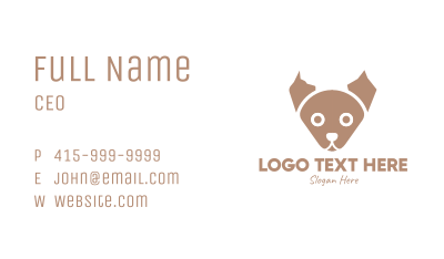 Brown Puppy Business Card Image Preview