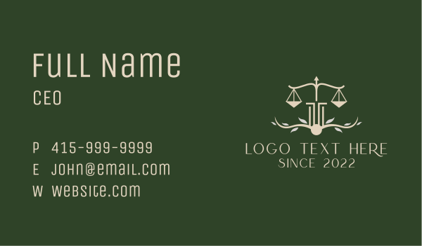 Environmental Justice Scale  Business Card Design Image Preview