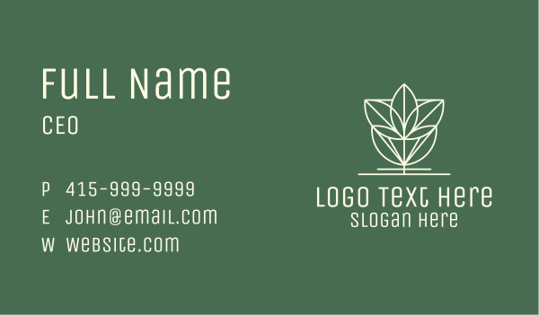 Geometric Flower Plant Business Card Design Image Preview