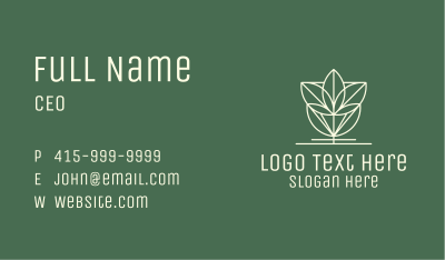 Geometric Flower Plant Business Card Image Preview