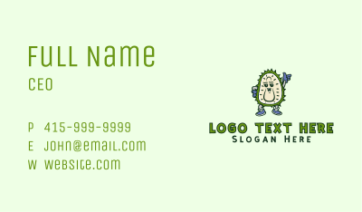 Durian Fruit Mascot Business Card Image Preview