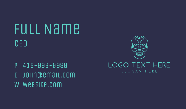 Skull Gaming Avatar Business Card Design Image Preview