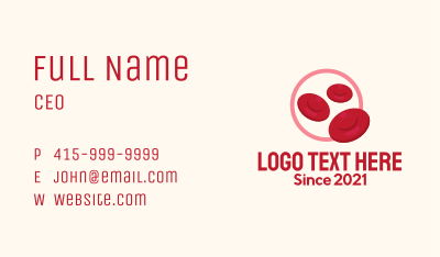 Red Blood Cells Business Card Image Preview