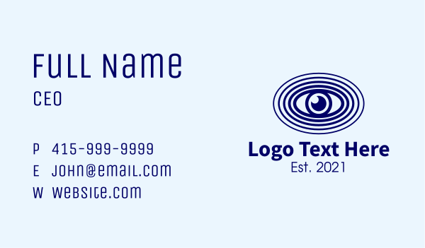 Blue Optic Eye  Business Card Design Image Preview