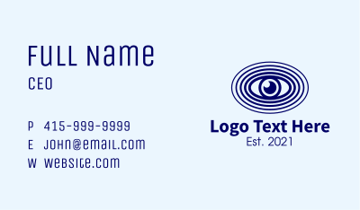 Blue Optic Eye  Business Card Image Preview