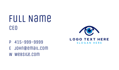 Eye Letter E Business Card Image Preview