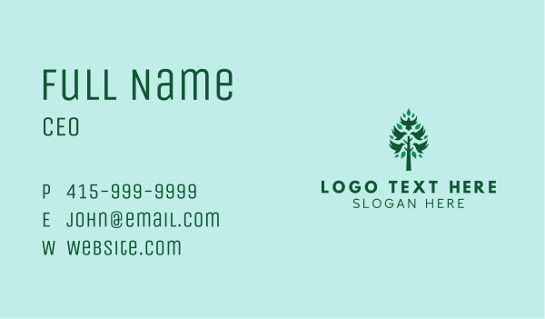 Tree Leaf Bird Wellness Business Card Design Image Preview