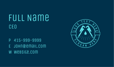 Wrench Shower Badge Business Card Image Preview