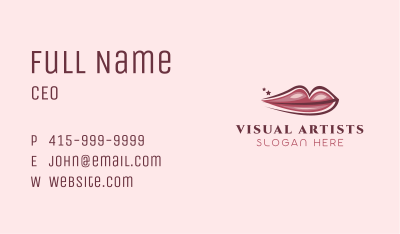 Lips Beauty Salon Business Card Image Preview