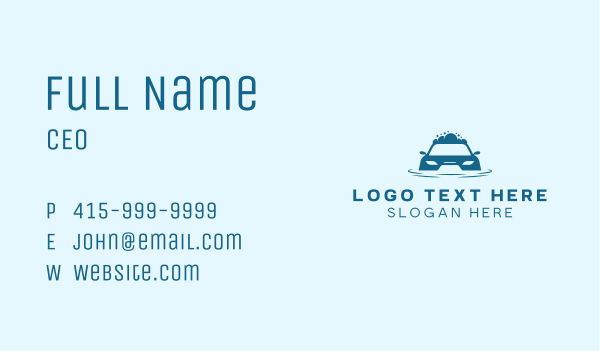 Auto Car Cleaning Business Card Design Image Preview