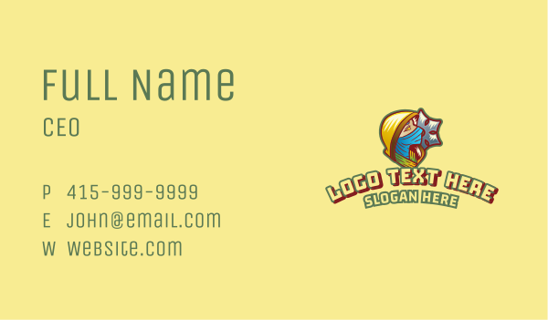 Yellow Ninja Gaming Business Card Design Image Preview