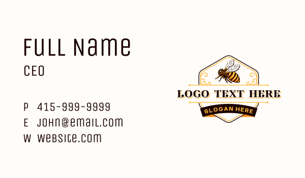 Honey Bee Apiary Business Card Design Image Preview