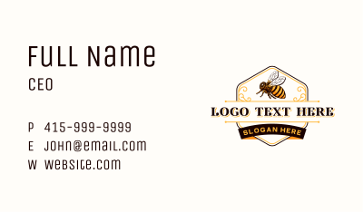 Honey Bee Apiary Business Card Image Preview