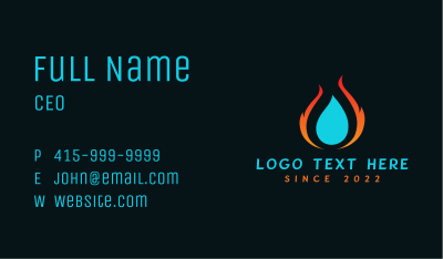 Energy Fire Fuel Business Card