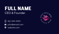 Sexy Lip Tongue Business Card Design