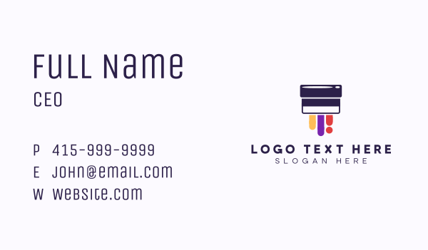 Ink Squeegee Printing Business Card Design Image Preview