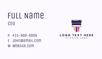 Ink Squeegee Printing Business Card Image Preview