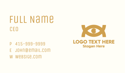 Golden Horus Eye Business Card