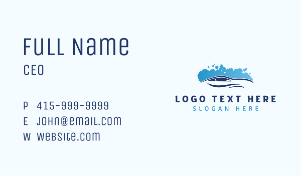 Cleaner Suds Car Wash Business Card Design Image Preview
