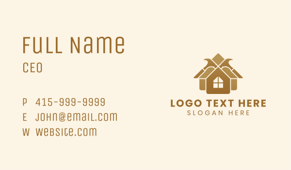 Hammer House Carpentry Business Card Design Image Preview