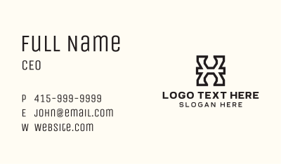 Simple Startup Letter X Business Card Image Preview