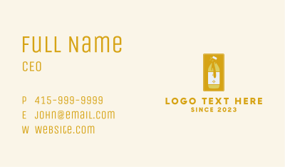 Yellow Kombucha Emblem Business Card Image Preview