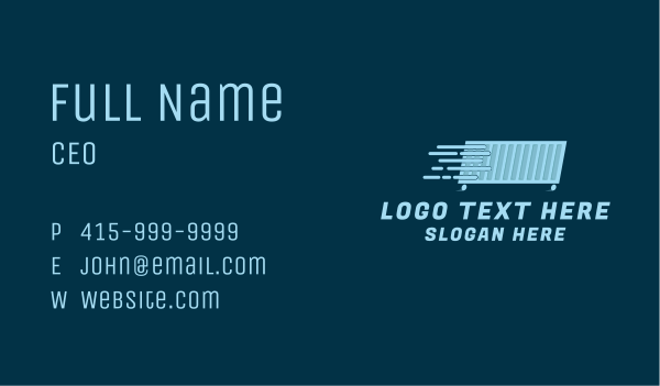 Container Express Shipping  Business Card Design Image Preview