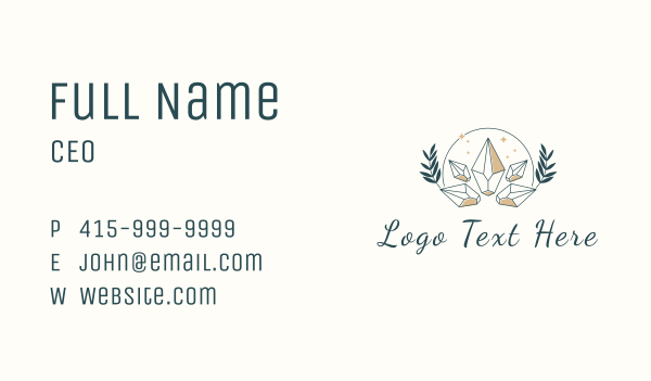 Luxury Gem Wreath Business Card Design Image Preview