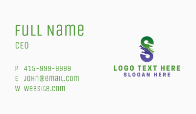 Helping Hand Letter S Business Card Image Preview