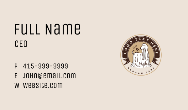 Dog Hound Grooming Business Card Design Image Preview