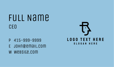 Person Head Letter R Business Card Image Preview