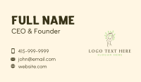 Leaf Nude Woman Business Card Image Preview