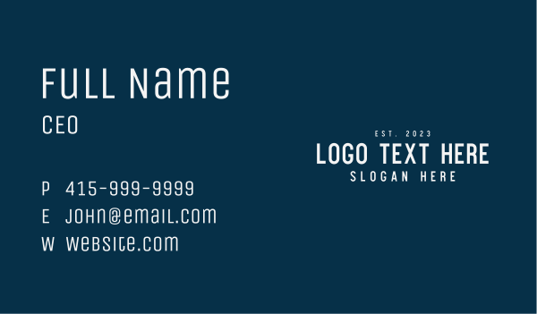 Generic Enterprise Wordmark Business Card Design Image Preview