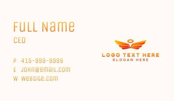 Halo Angel Wings Business Card Design Image Preview