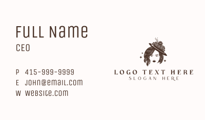 Woman Fashion Hat Business Card Image Preview