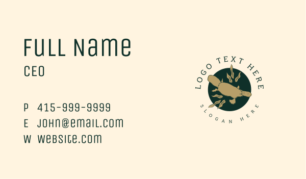 Nature Leaf Platypus Business Card Design Image Preview