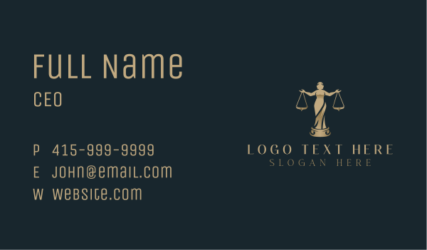 Woman Law Justice Business Card Design Image Preview