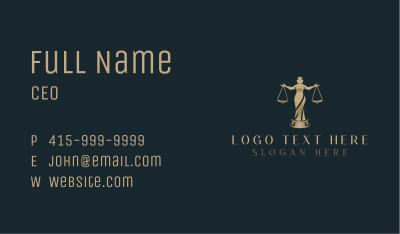 Woman Law Justice Business Card Image Preview