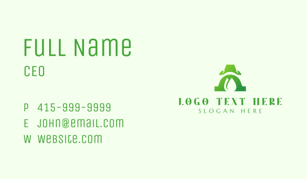 Abstract Green A Business Card Design Image Preview
