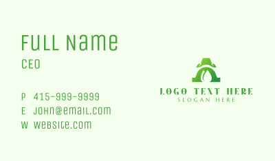 Abstract Green A Business Card Image Preview