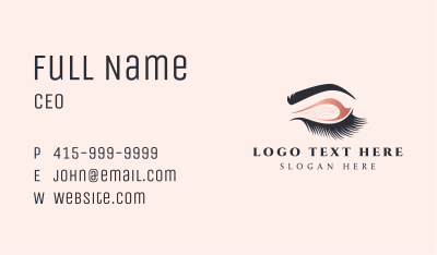 Feminine Eyelash Microblading Business Card Image Preview