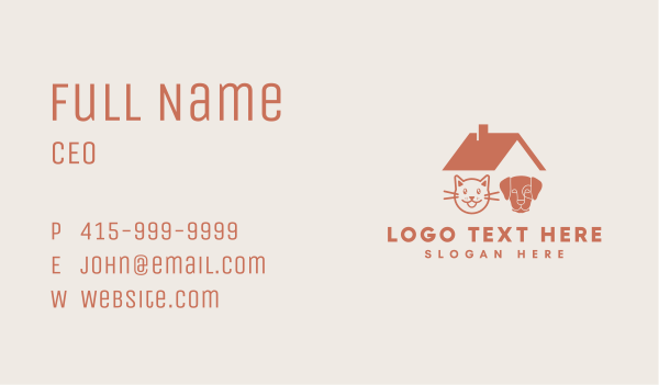 Animal House Foster Business Card Design Image Preview