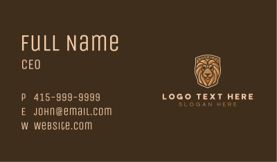 Lion Shield Company Business Card Image Preview