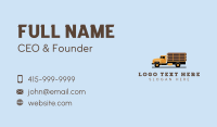 Logging Truck Wood Business Card Design