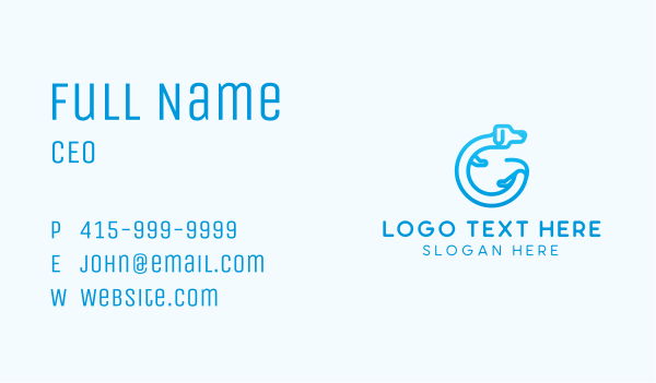 Blue Dog Letter G  Business Card Design Image Preview