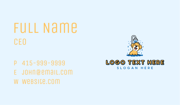 Dog Grooming Bath Business Card Design Image Preview